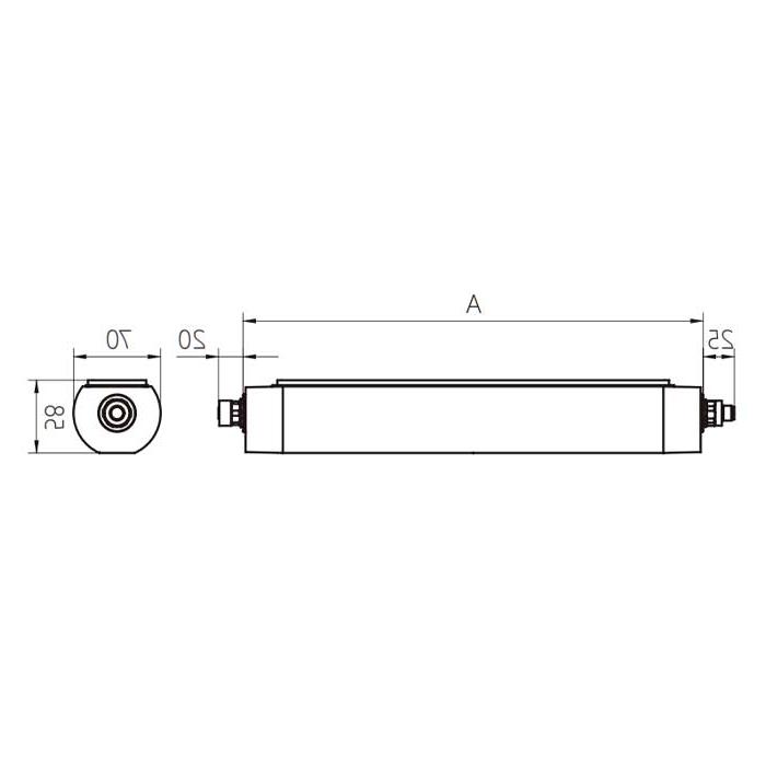 Power 30W, size A= 790mm x 70mm, MQAL-60-SDL, A70142